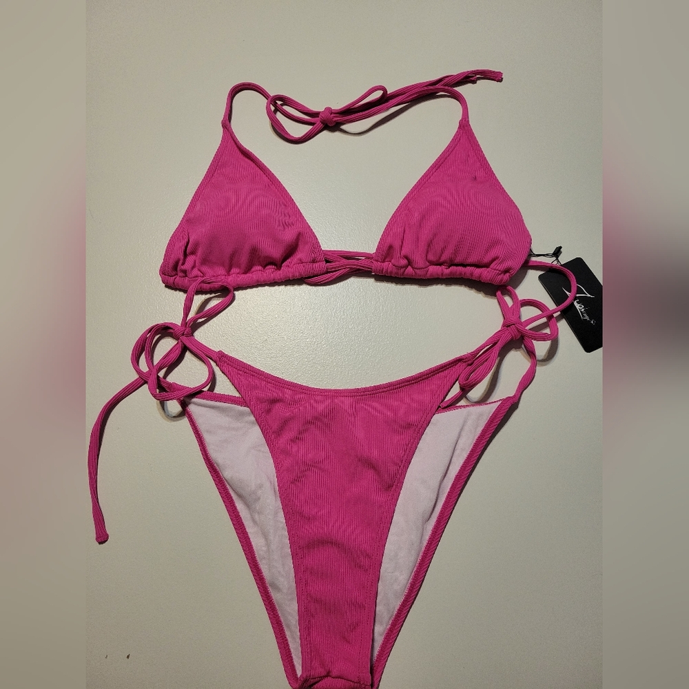 Triangle Bikini Hot Pink NWT